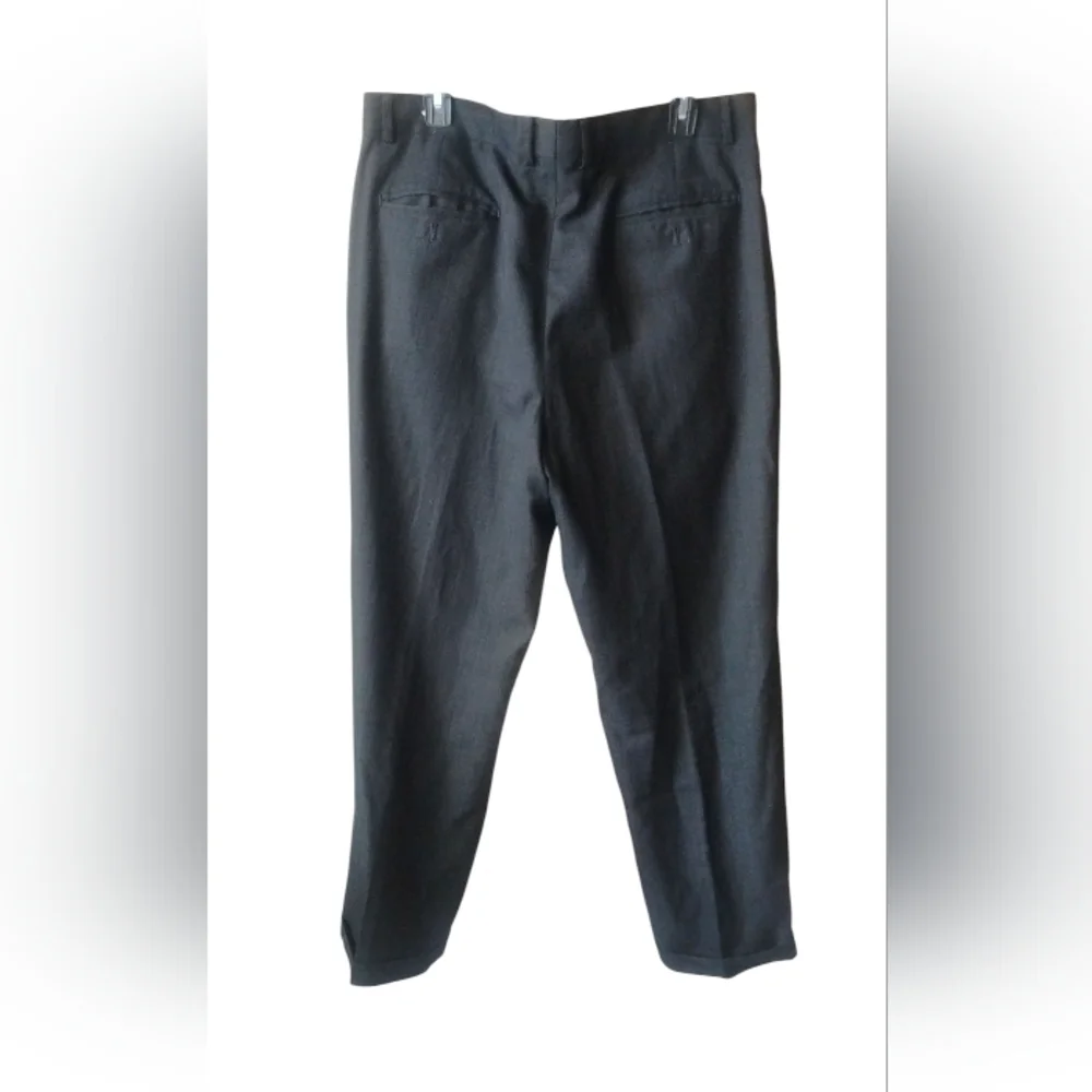 Crazy Horse Men's Cuffed Bottom Dress Pants Black SZ 36